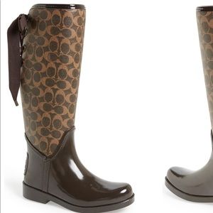 Coach Tristee Rain boots size 6